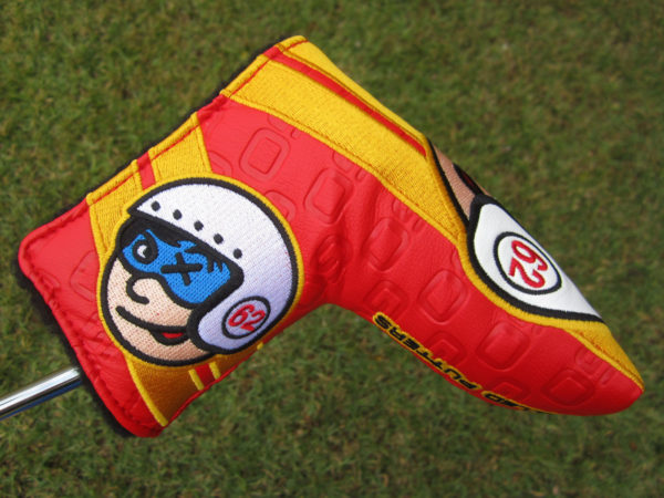 scotty cameron custom shop limited release johnny racer speed shop blade putter golf headcover red