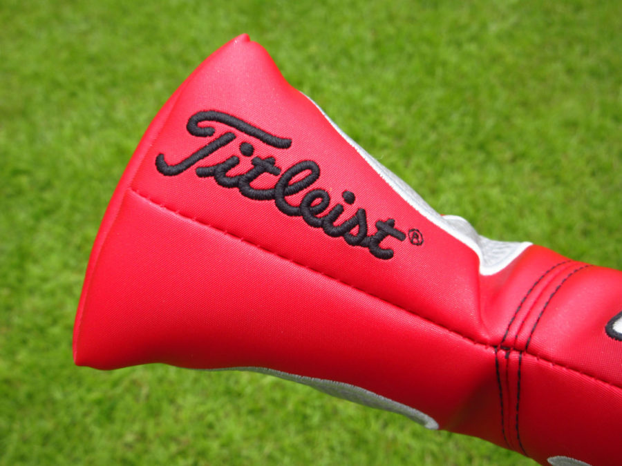 scotty cameron tour only red and silver carbon rush industrial circle t blade putter headcover