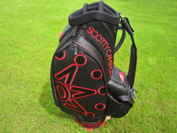 scotty cameron tour only supercar black and red circle t staff bag golf